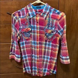 ROAR button up shirt multicolored